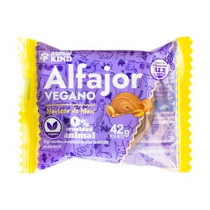 ANIMAL KIND ALFAJOR VEGANO C/MANTECA DE MANI Y COBER X50GR